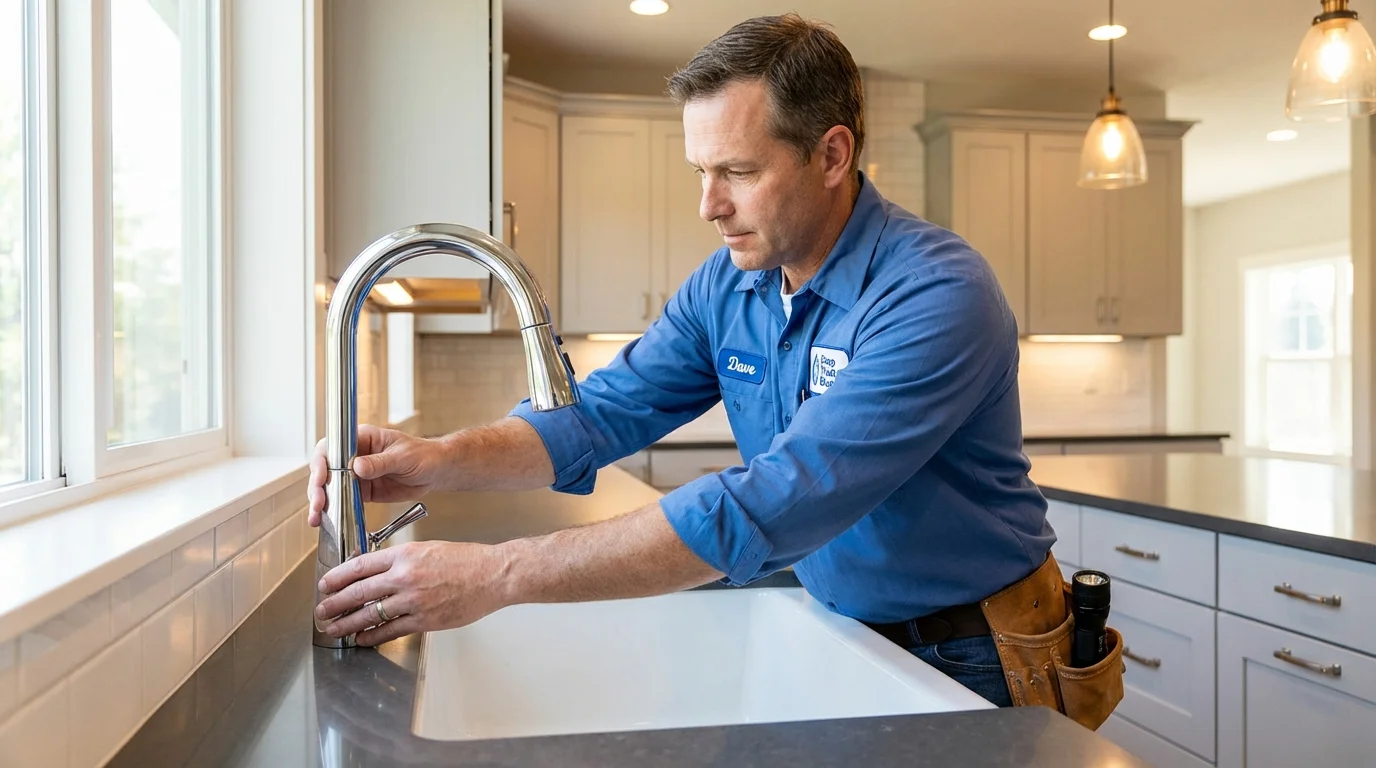 Kitchen faucet installation by Johns Plumbing LLC in Santa Barbara