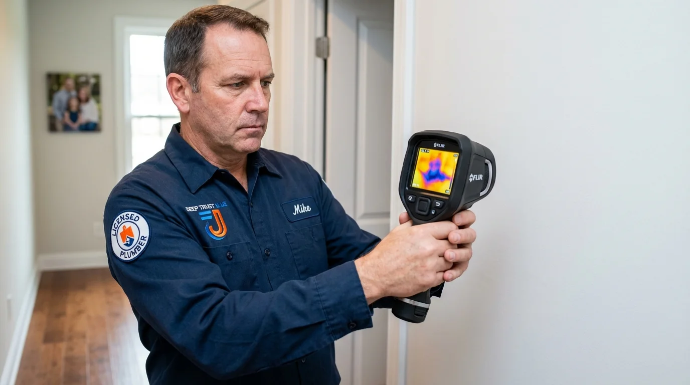 Thermal imaging leak detection by Johns Plumbing LLC in Santa Barbara